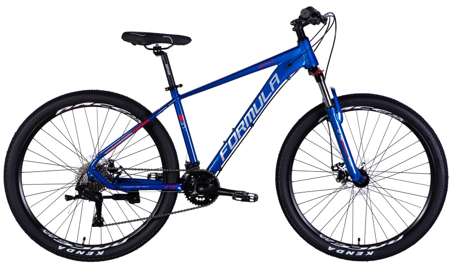 Велосипед Formula ZEPHYR 3.0 DD CS 27,5", размер M, рама 17", 2025, синий  